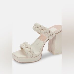Dolce Vita platform, ivory, braided sandals